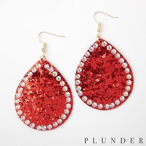 NEW ✨ Red Glittery Earrings
